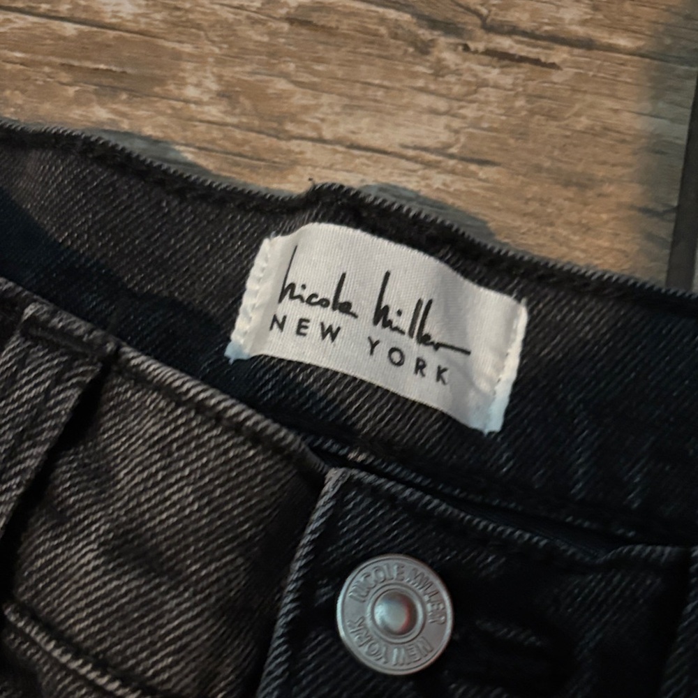 Nicole Miller Men's Dark Gray Slim Jeans